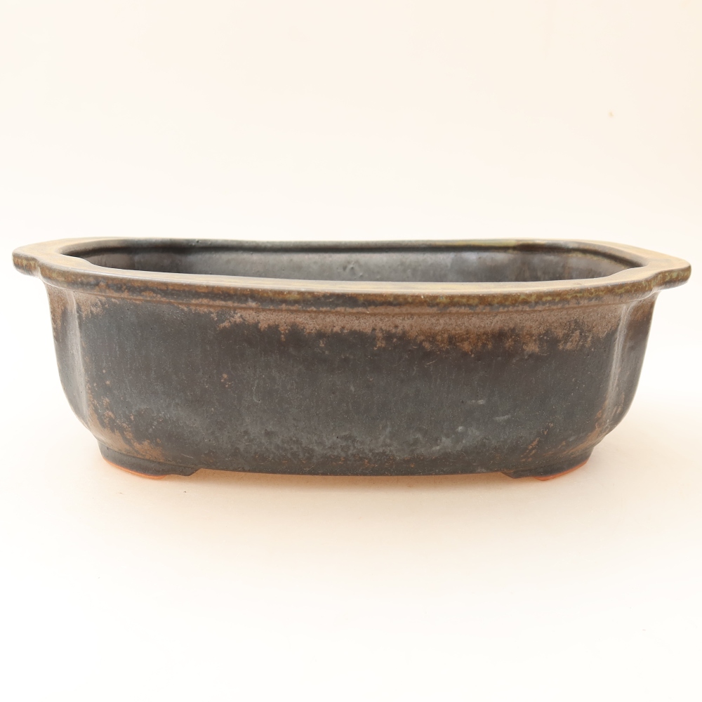 Keramická bonsai miska 24,5 x 21 x 7,5 cm, barva hnědá