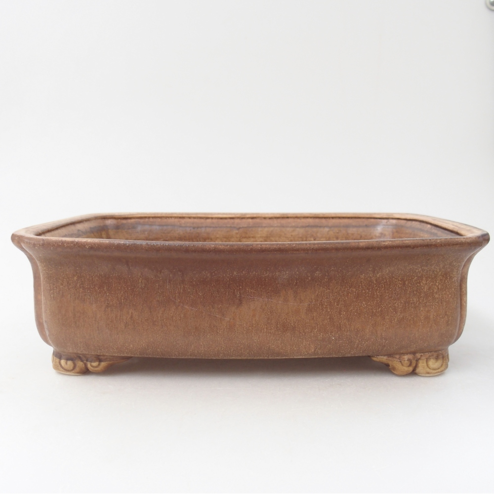 Keramická bonsai miska 25 x 20 x 7 cm, barva růžová