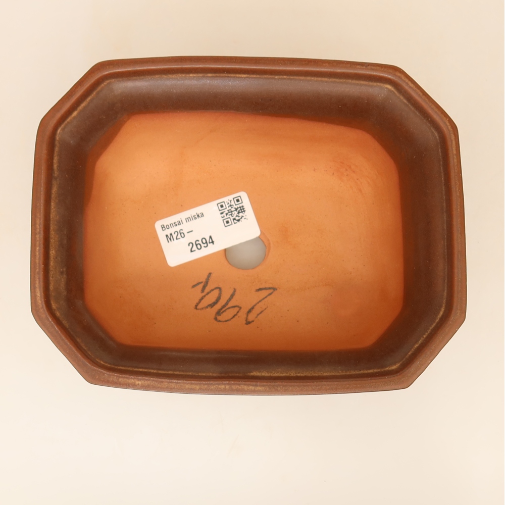 Keramická Miska  15 x 12 x 7 cm , barva hnědá