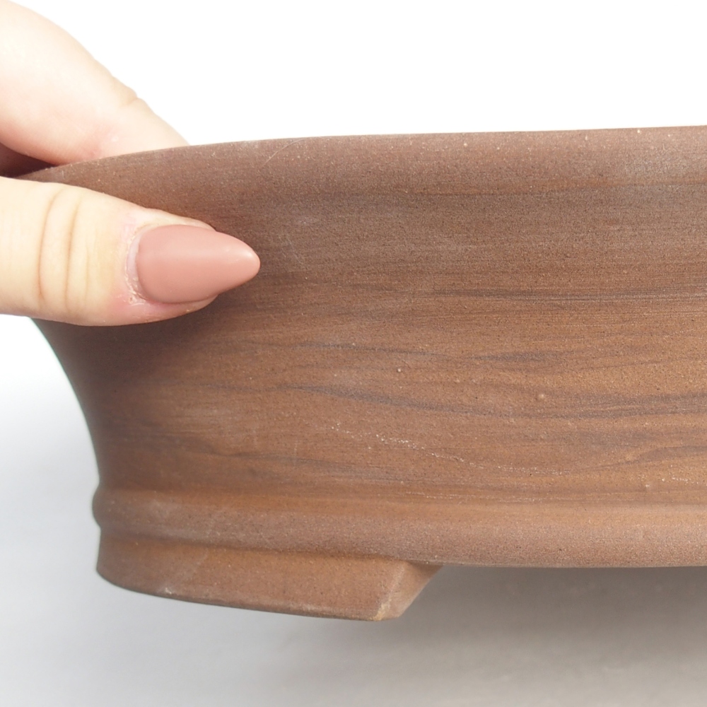 Keramická bonsai miska 32 x 29 x 7 cm, barva hnědá