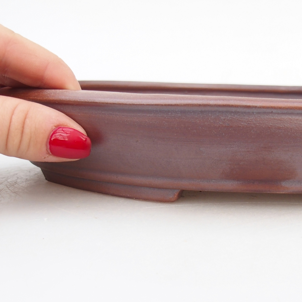 Keramická bonsai miska 24 x 20 x 4 cm, barva kovová