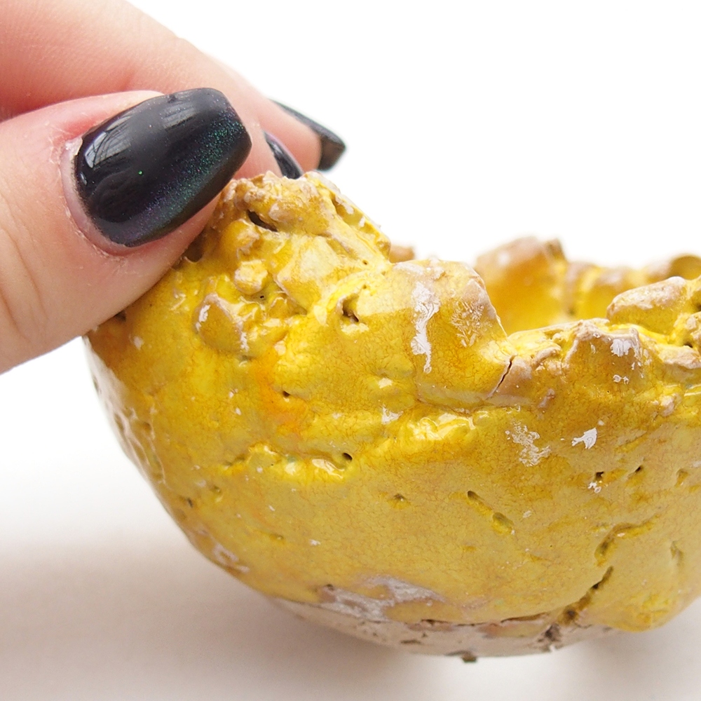 Keramická Skořápka 9 x 8,5 x 5,5 cm , barva žlutá