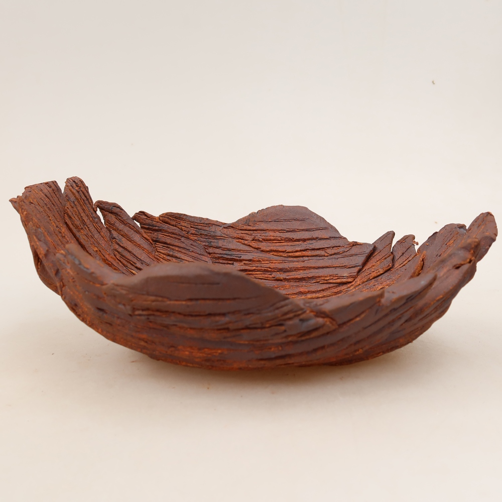 Keramická Skořápka  21,5 x 16,5 x 8 cm , barva hnědá