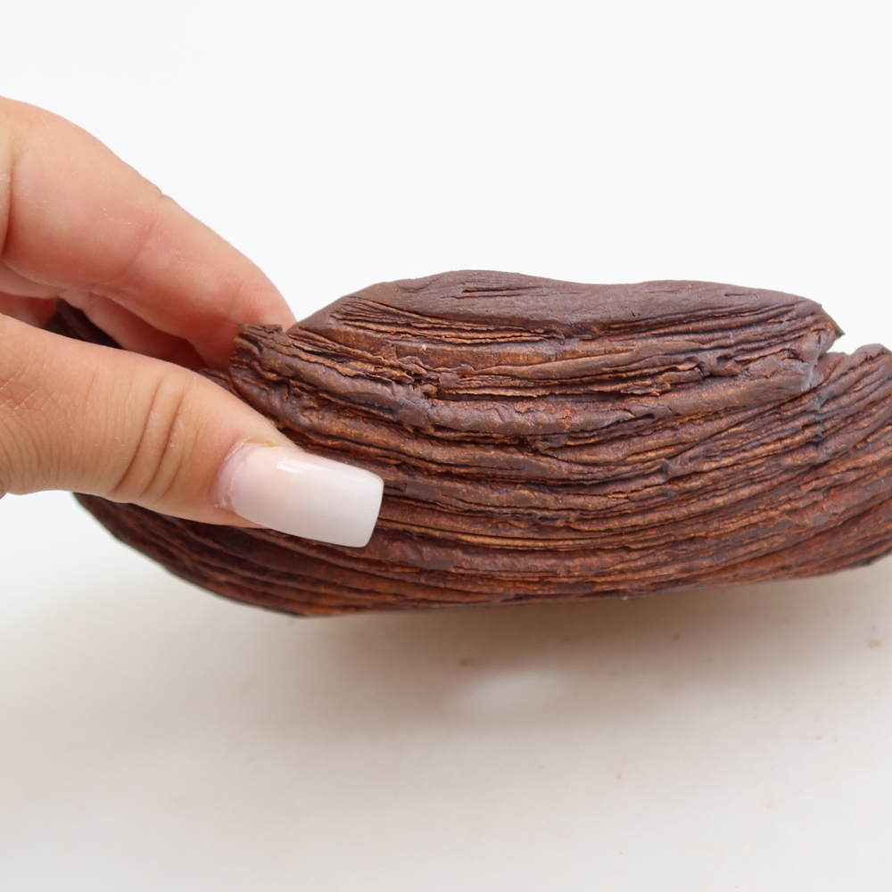 Keramická Skořápka  21 x 15 x 5,5 cm , barva hnědá