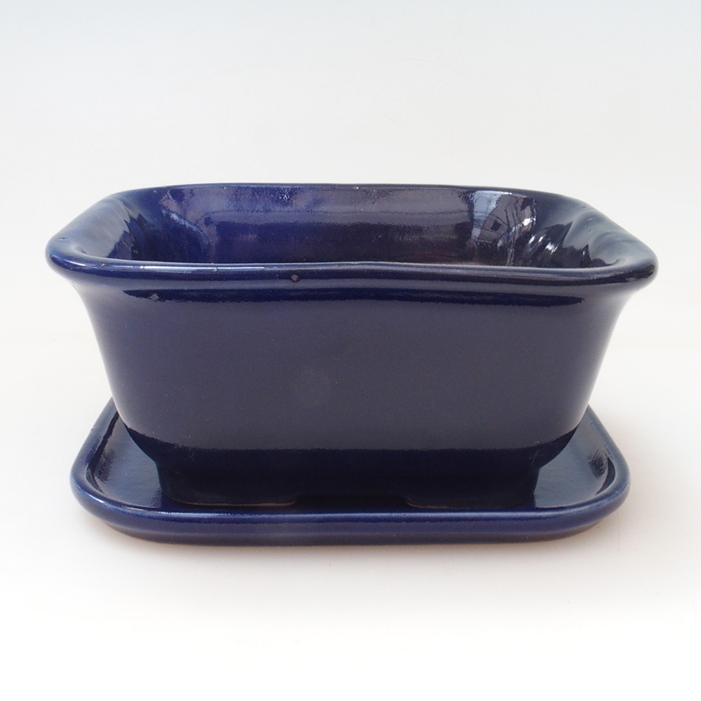 Bonsai miska + podmiska H37 - 14,5x13x6,5 cm.