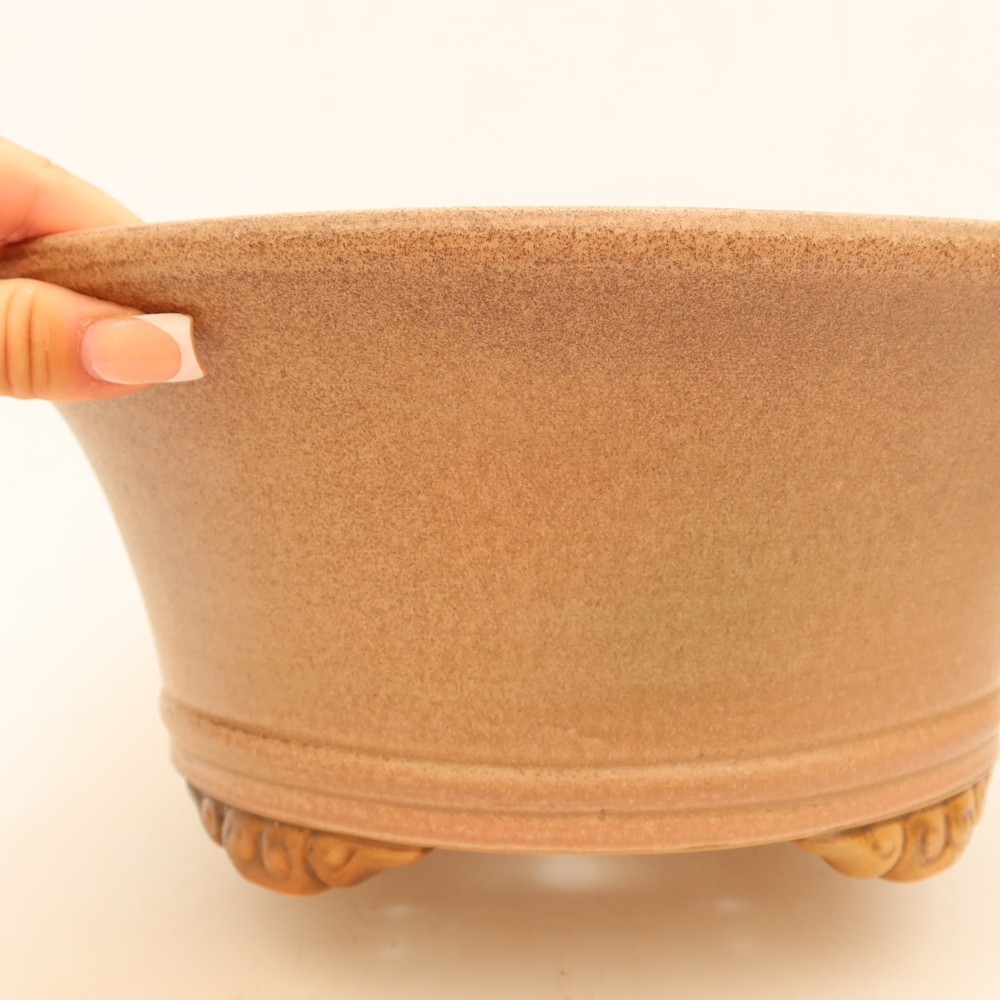 Keramická bonsai miska 29 x 29 x 12 cm, barva růžová