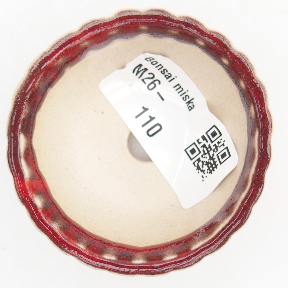 Mini bonsai miska 5,5 x 5,5 x 2,5 cm, barva červená