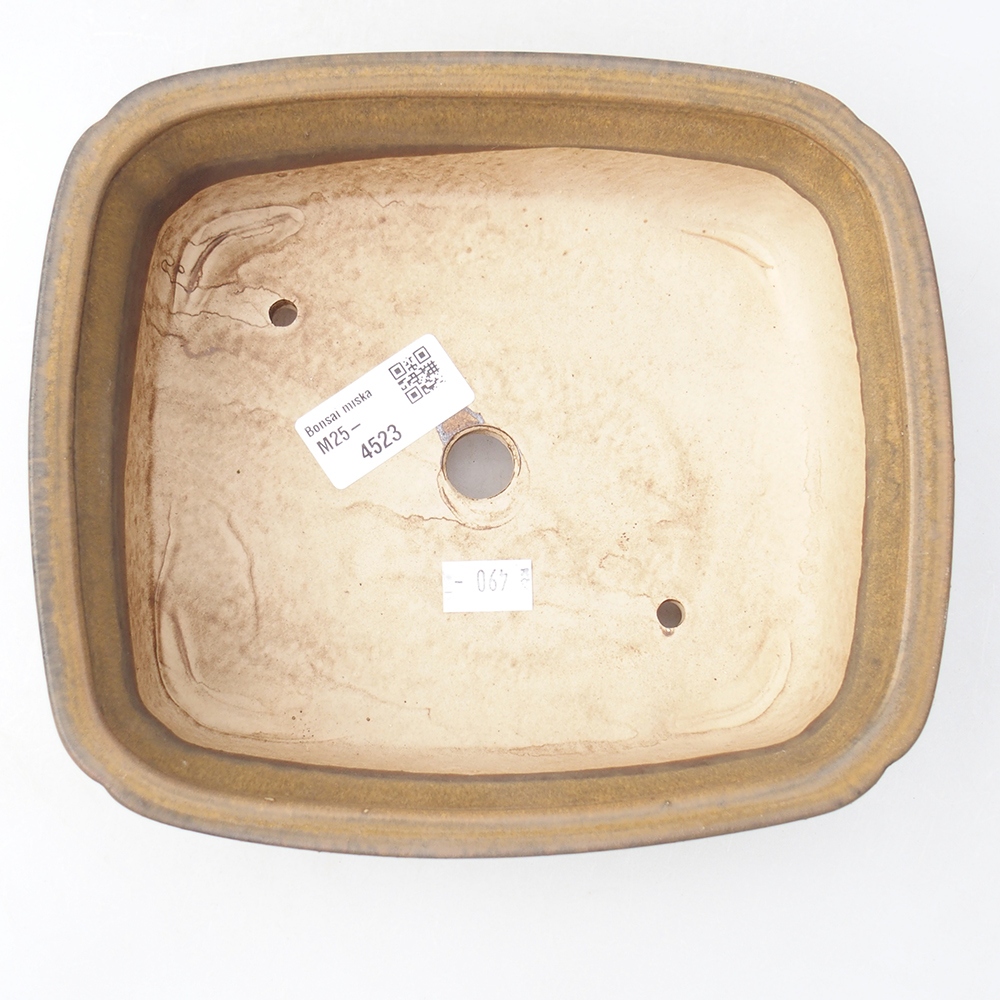 Keramická bonsai miska 19,5 x 17 x 5,5 cm, barva hnědá
