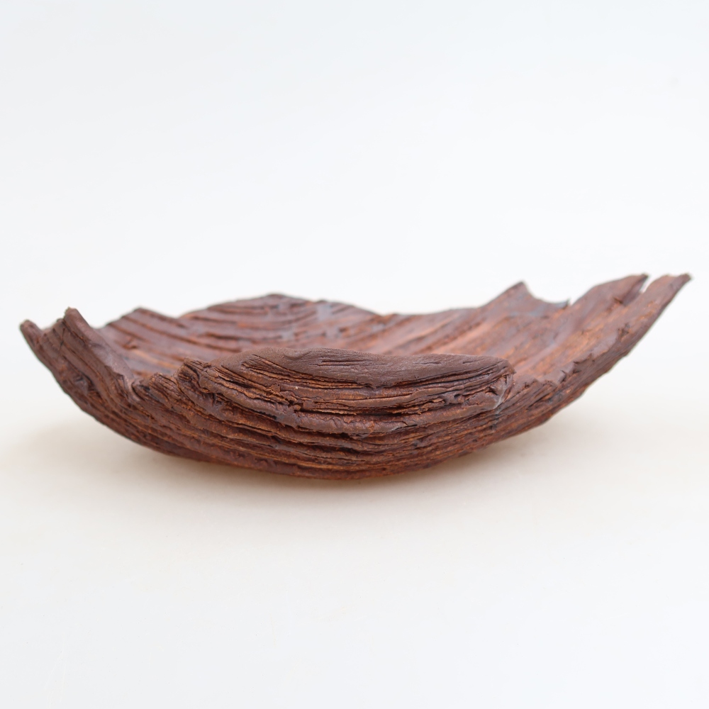 Keramická Skořápka  21 x 15 x 5,5 cm , barva hnědá