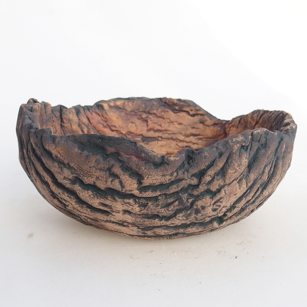 Keramická Skořápka 15,5 x 15,5 x 7 cm , barva zelená