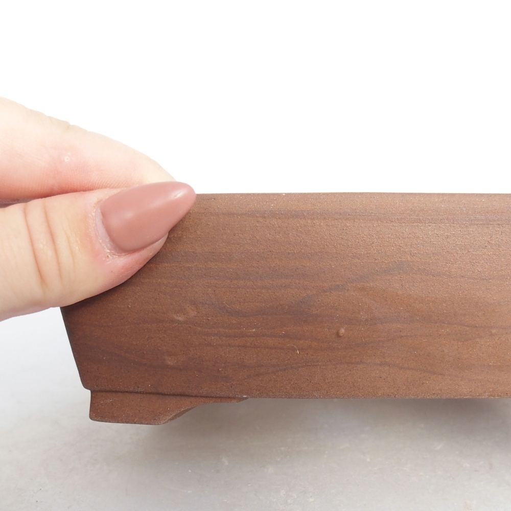Keramická bonsai miska 14,5 x 12,5 x 5 cm, barva hnědá