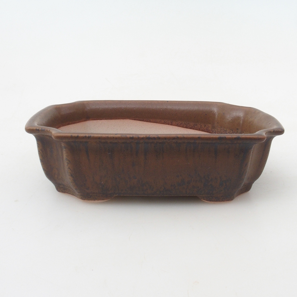 Bonsai miska + podmiska H03 - 16,5 x 12 x 4,5 cm. - hnědá