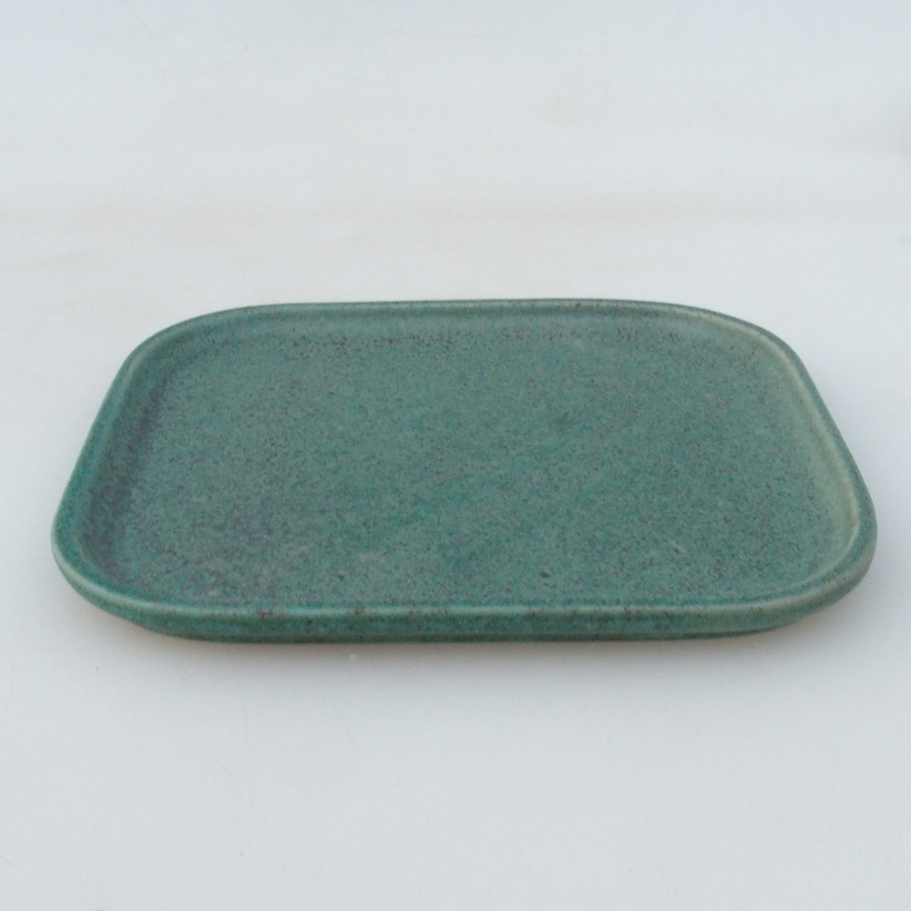 Keramická podmiska H37 -14,5 x 13 x 1 cm - zelená