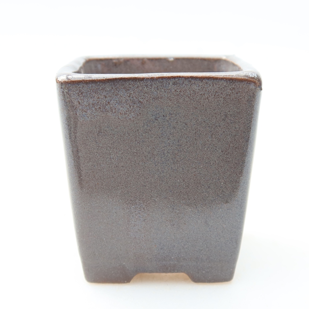 Keramická bonsai miska 4,5 x 4,5 x 5 cm, barva šedá