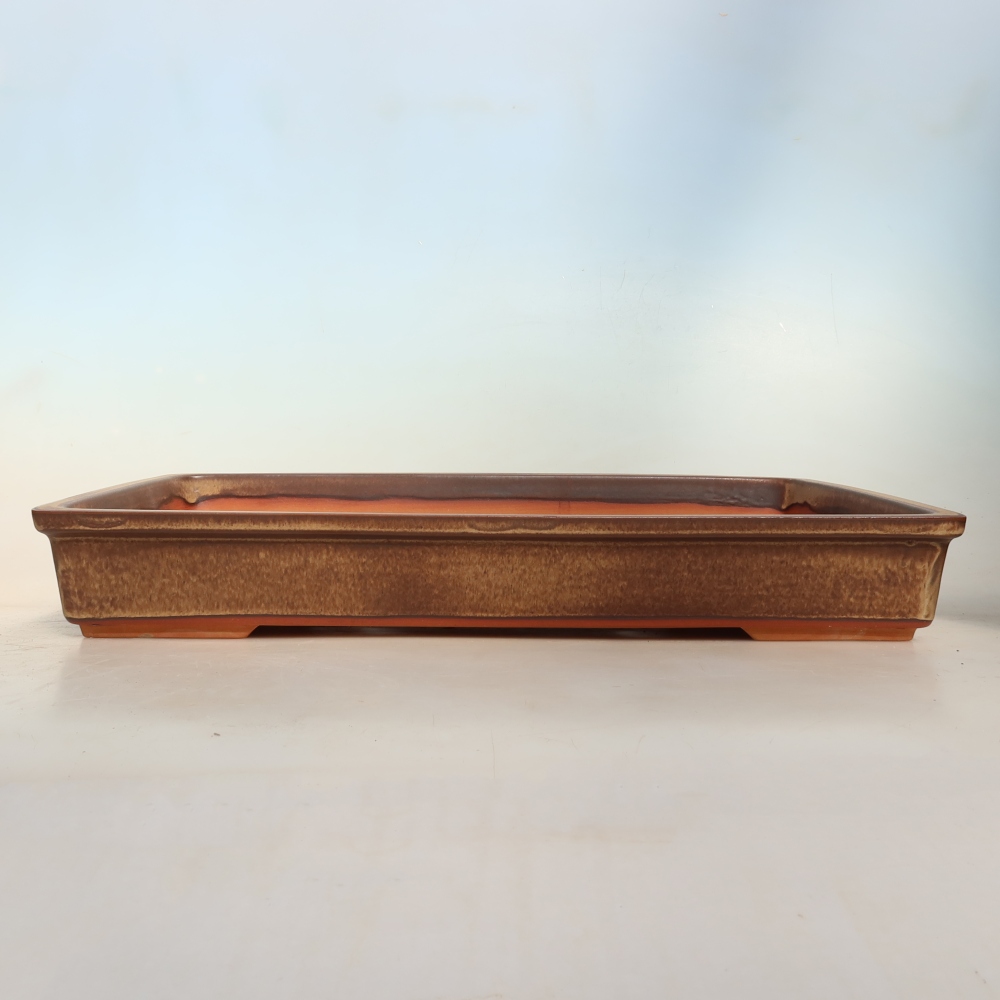 Keramická Miska  45 x 29 x 6,5 cm , barva hnědá