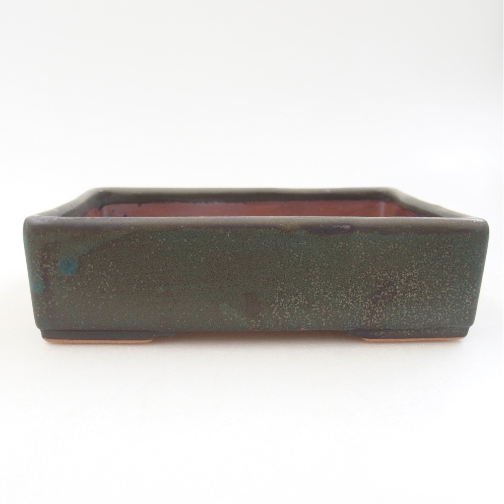 Keramická bonsai miska 13 x 9,5 x 4 cm, barva šedá