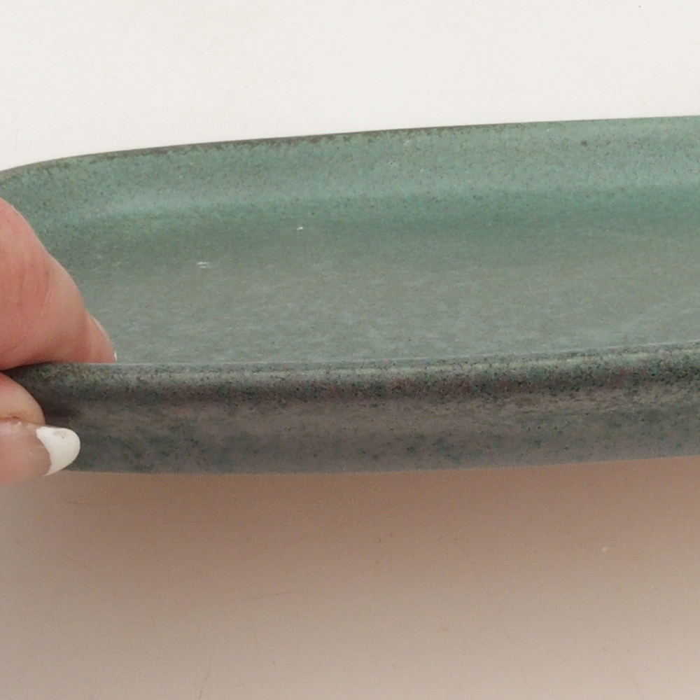 Keramická podmiska H06 - 20,5 x 14,5 x 1,5 cm  - zelená
