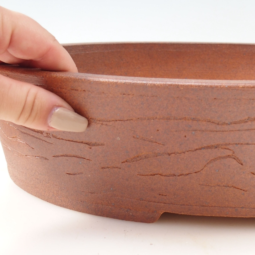 Bonsai miska 34 x 26 x 8 cm , barva hnědá