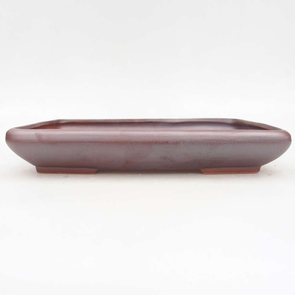 Keramická bonsai miska 24 x 17,5 x 4 cm, barva kovová