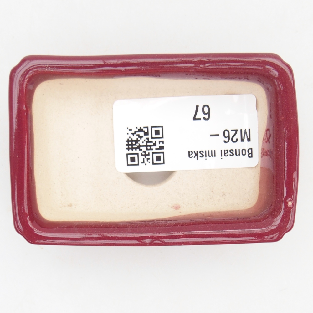 Mini bonsai miska 7,5 x 5 x 2 cm, barva vínová