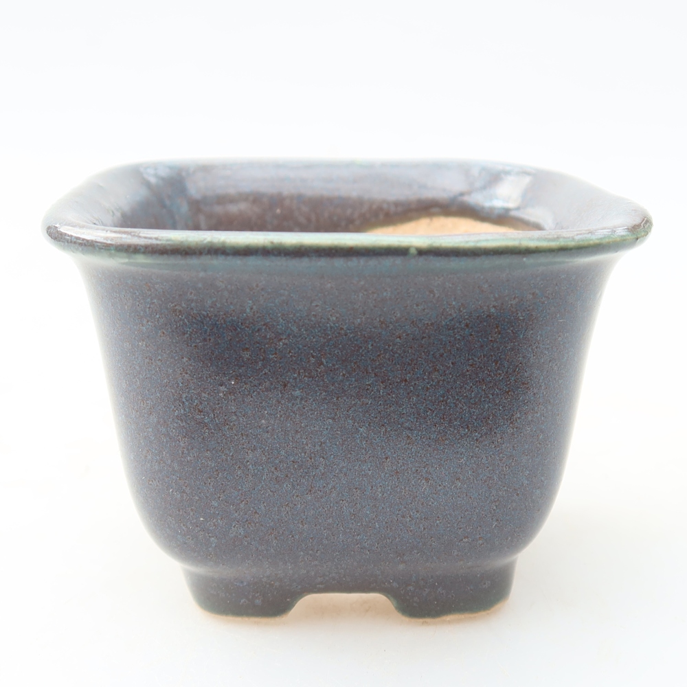 Keramická bonsai miska 6,5 x 6,5 x 5 cm, barva šedá