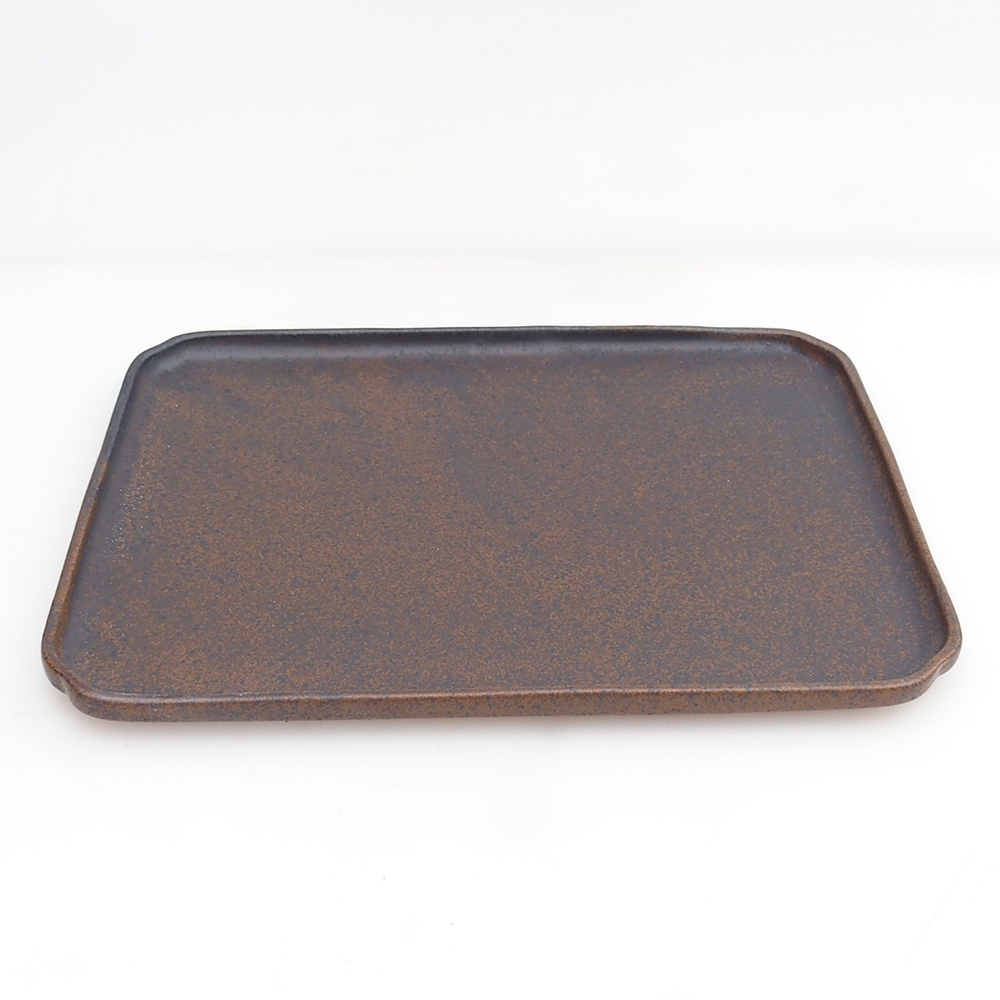 Keramická podmiska H20 - 26,5 x 20 x 1,5 cm - hnědá