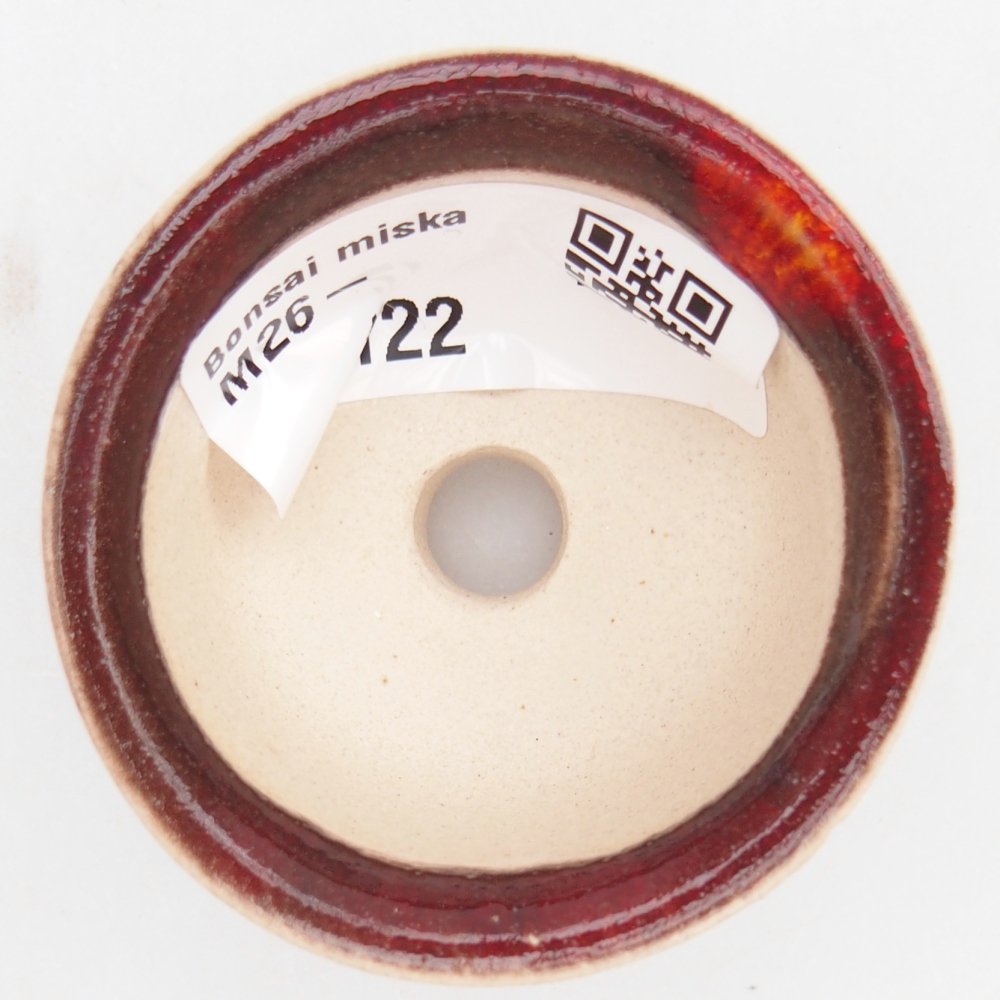 Mini bonsai miska 5 x 5 x 3 cm, barva červená