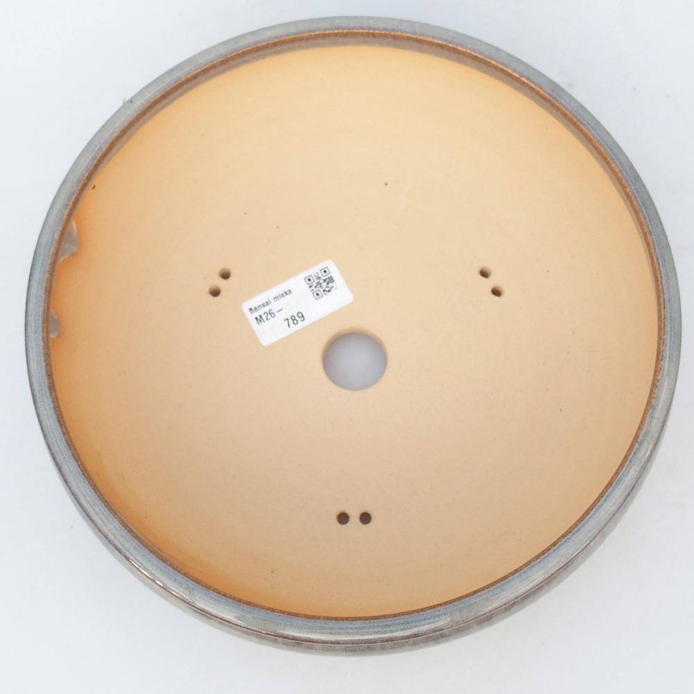 Keramická bonsai miska 22 x 22 x 7,5 cm, barva šedá