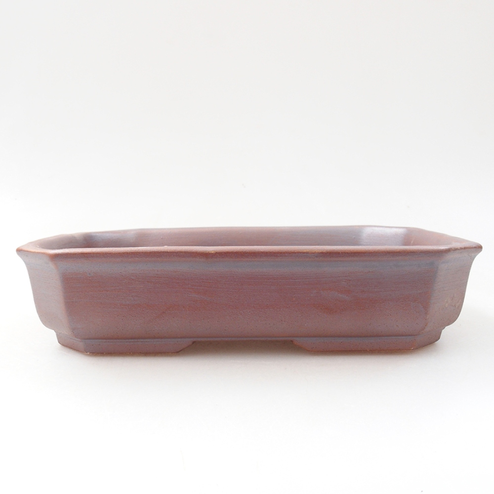 Keramická bonsai miska 19 x 13,5 x 4 cm, barva hnědá
