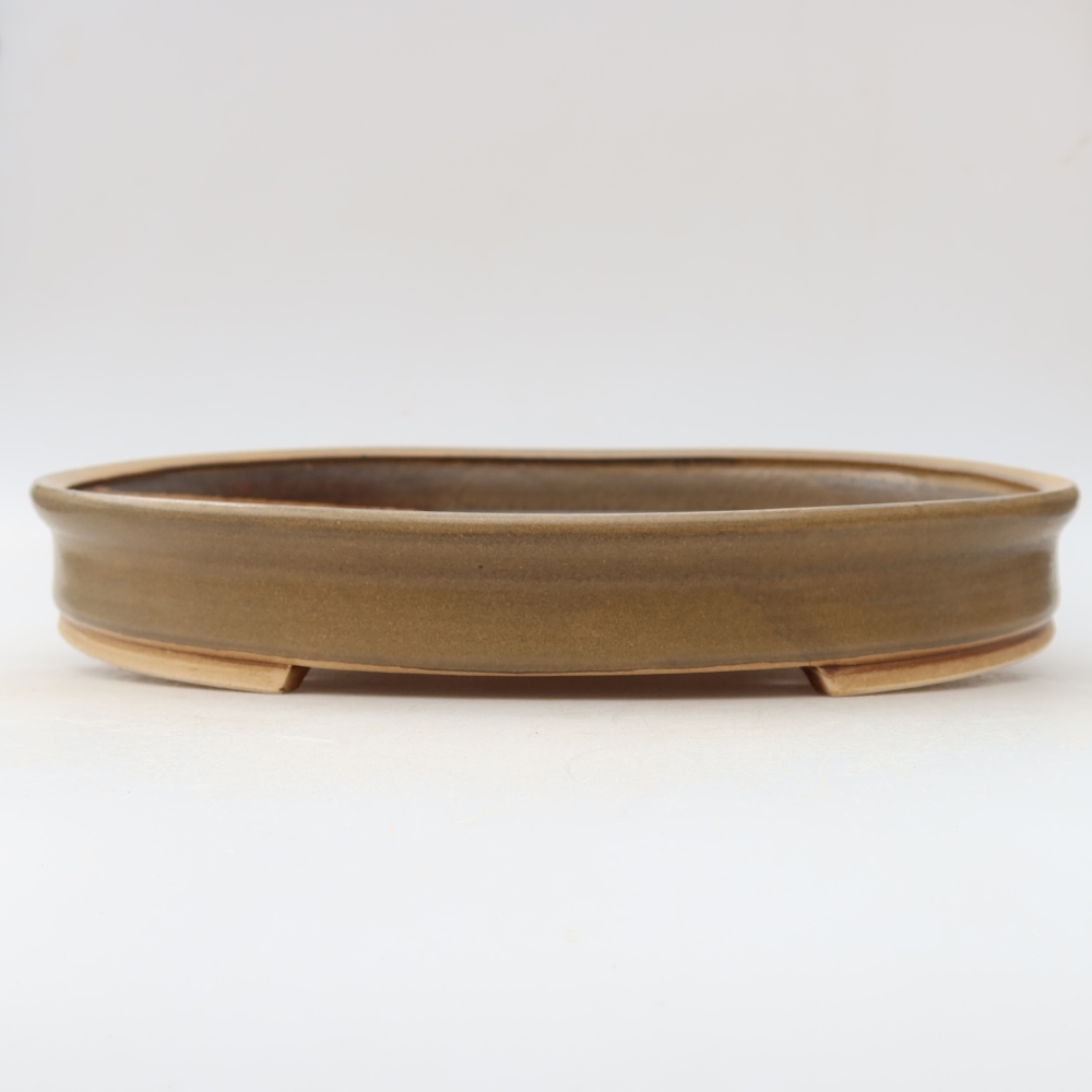 Keramická bonsai miska 31 x 27 x 4,5 cm, barva hnědá