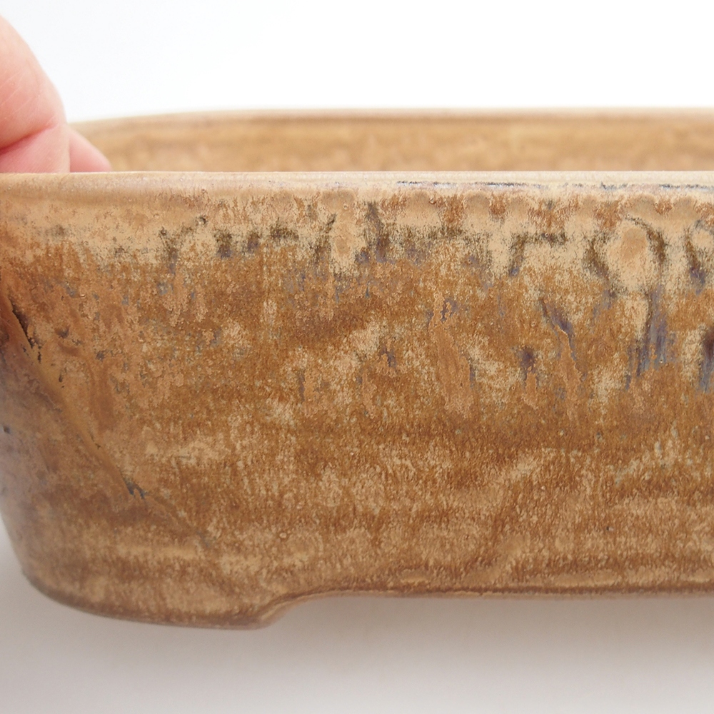 Keramická bonsai miska 23 x 17 x 7,5 cm, barva hnědá