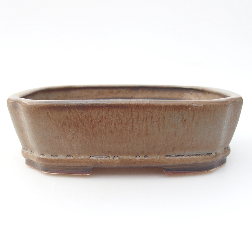 Keramická bonsai miska 17,5 x 14 x 4,5 cm, barva modrá