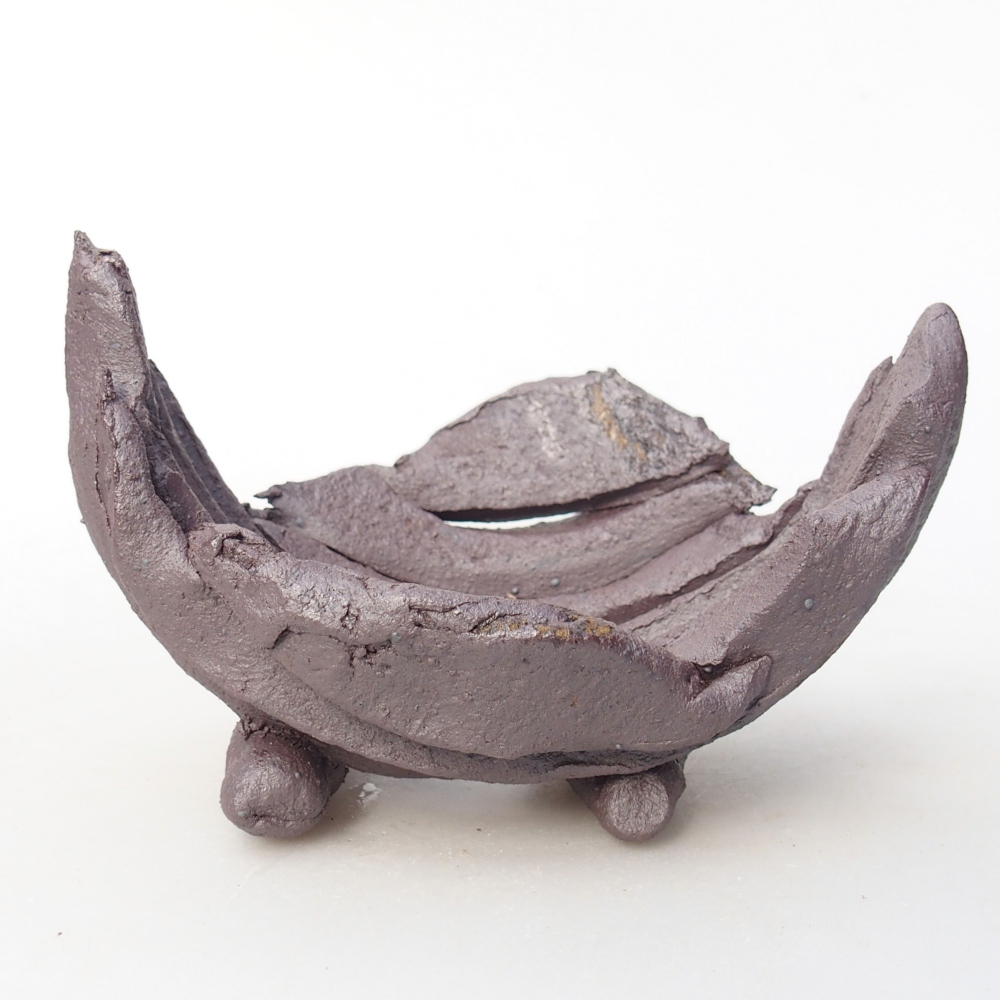 Keramická Skořápka 10 x 7,5 x 7 cm , barva kovová