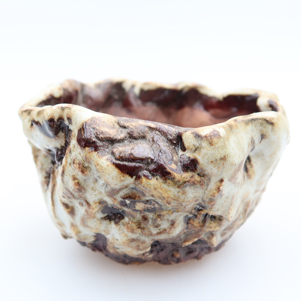 Keramická Skořápka  7 x 7 x 5 cm , barva hnědobíla