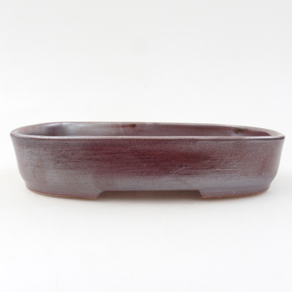 Keramická bonsai miska 16 x 11 x 3,5 cm, barva hnědá