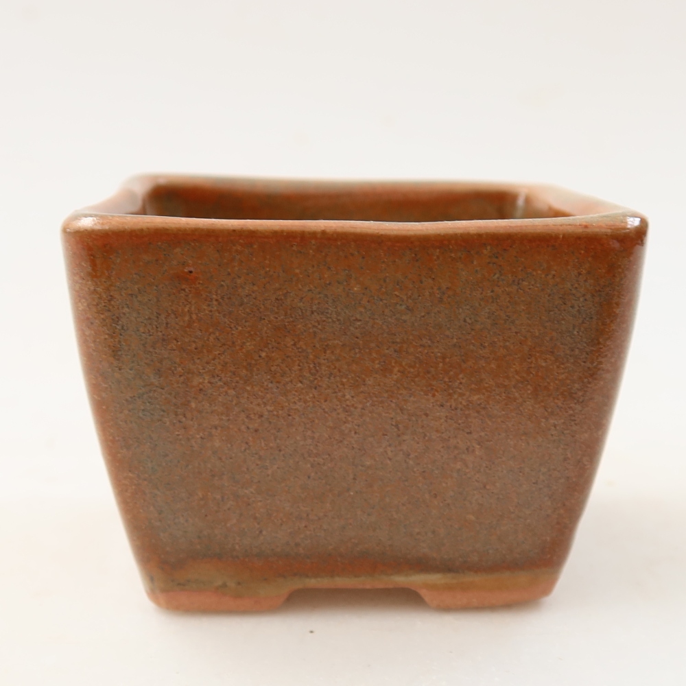 Keramická bonsai miska 6,5 x 6,5 x 5 cm, barva hnědá