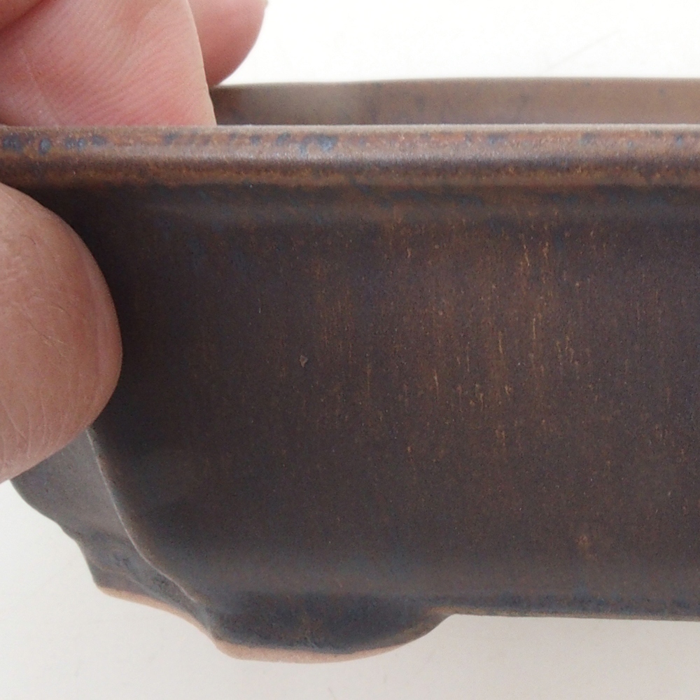 Bonsai miska H17 - 15 x 10 x 4 cm. - hnědá