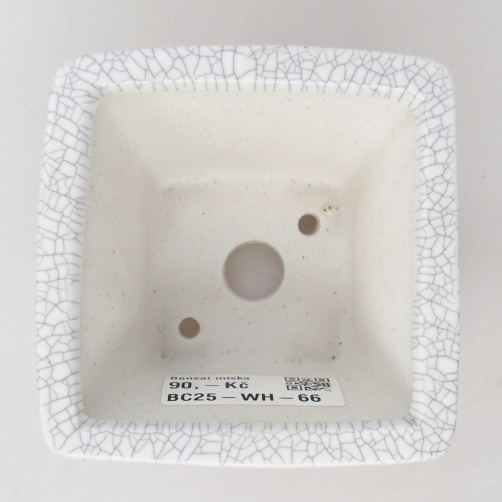 Keramická bonsai miska 8,5 x 8,5 x 5 cm, barva raku