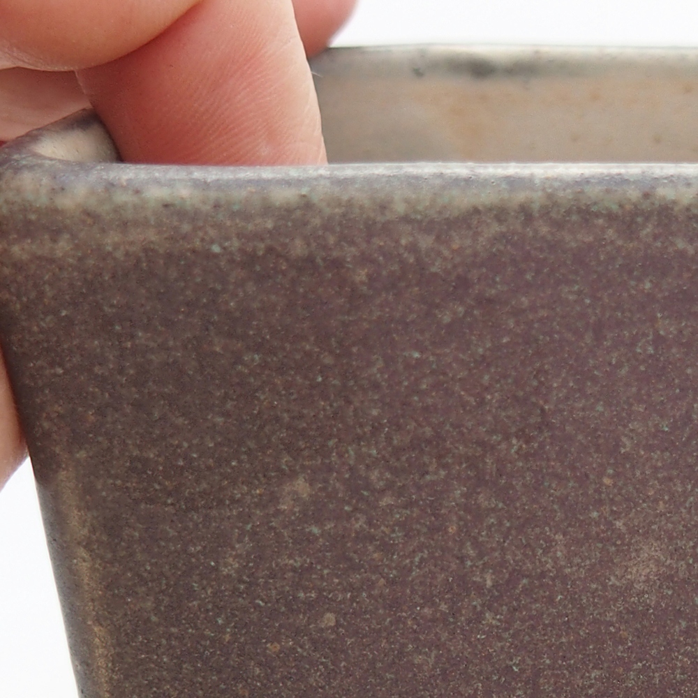 Keramická bonsai miska 8,5 x 8,5 x 11 cm, barva zelená