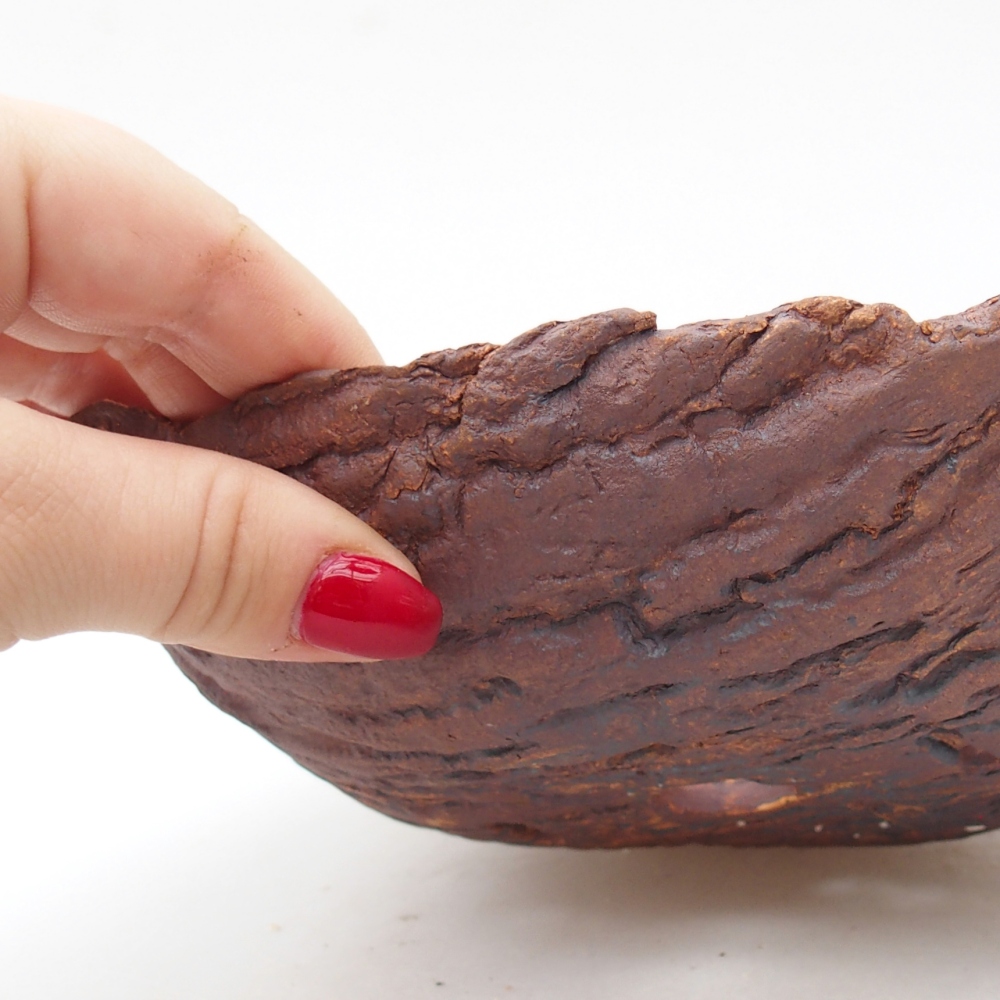 Keramická Skořápka  20 x 15 x 6 cm , barva hnědá