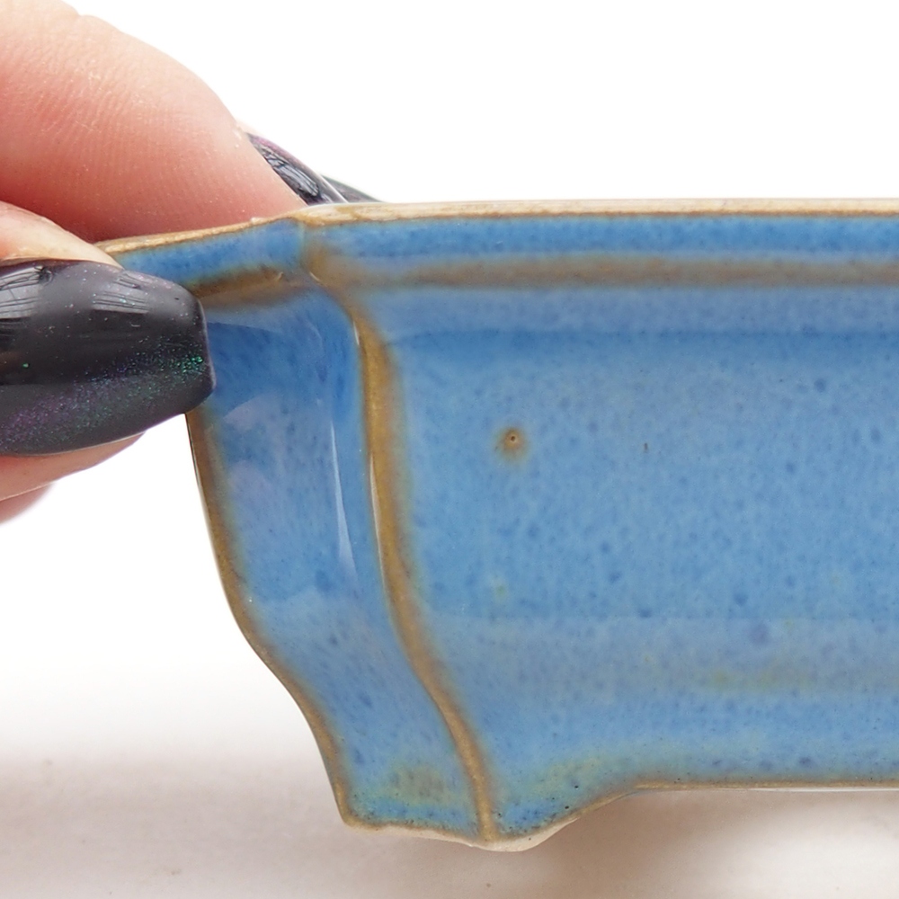 Mini bonsai miska 9 x 6,5 x 3,5 cm, barva modrá