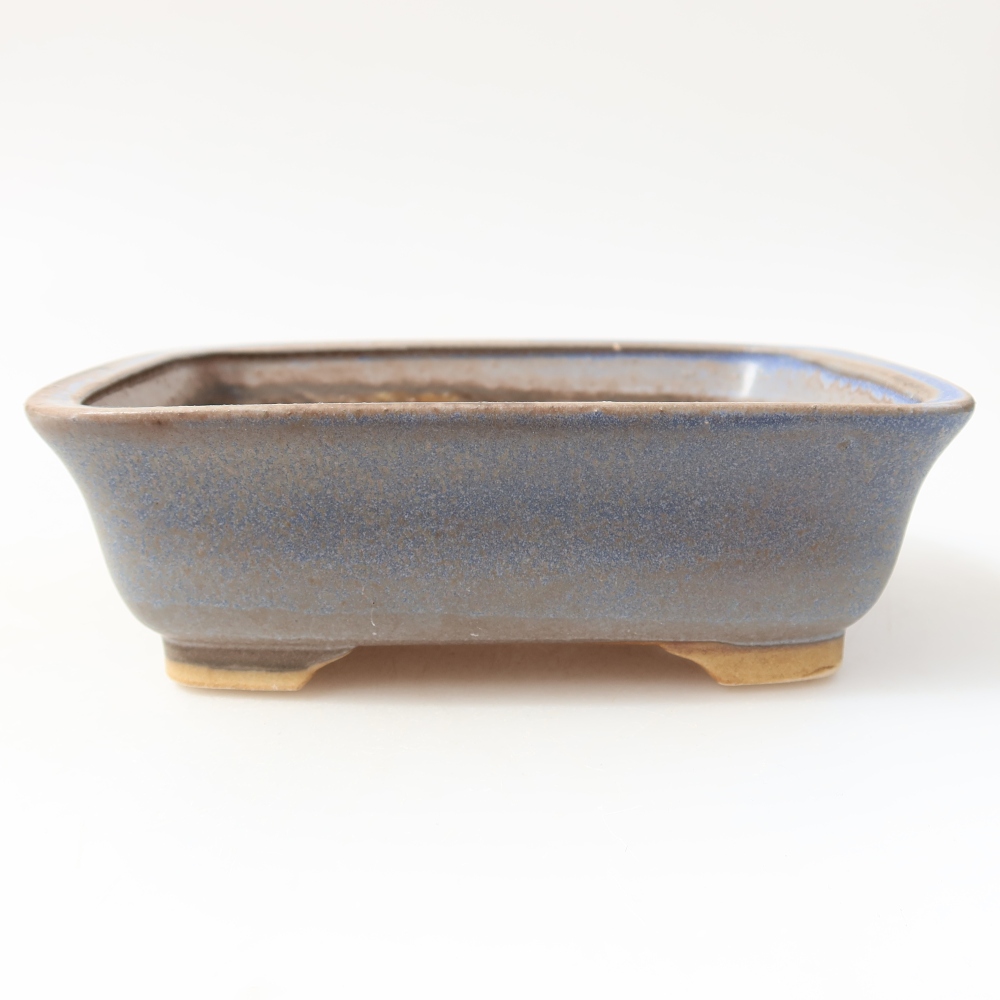 Keramická bonsai miska 15 x 13 x 4,5 cm, barva modrá