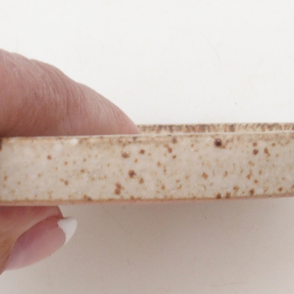 Bonsai podmiska kulatá D6-L - 13,5 x 13,5 x 1 cm - béžová