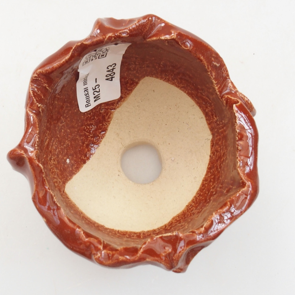 Keramická Skořápka  7 x 7 x 6,5 cm , barva hnědá
