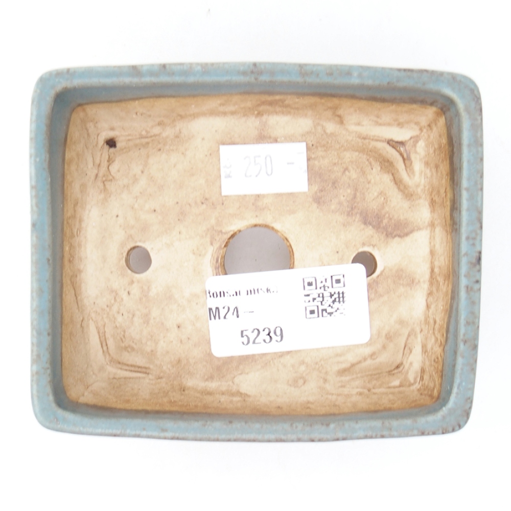 Keramická bonsai miska 10 x 8,5 x 4 cm, barva modrá
