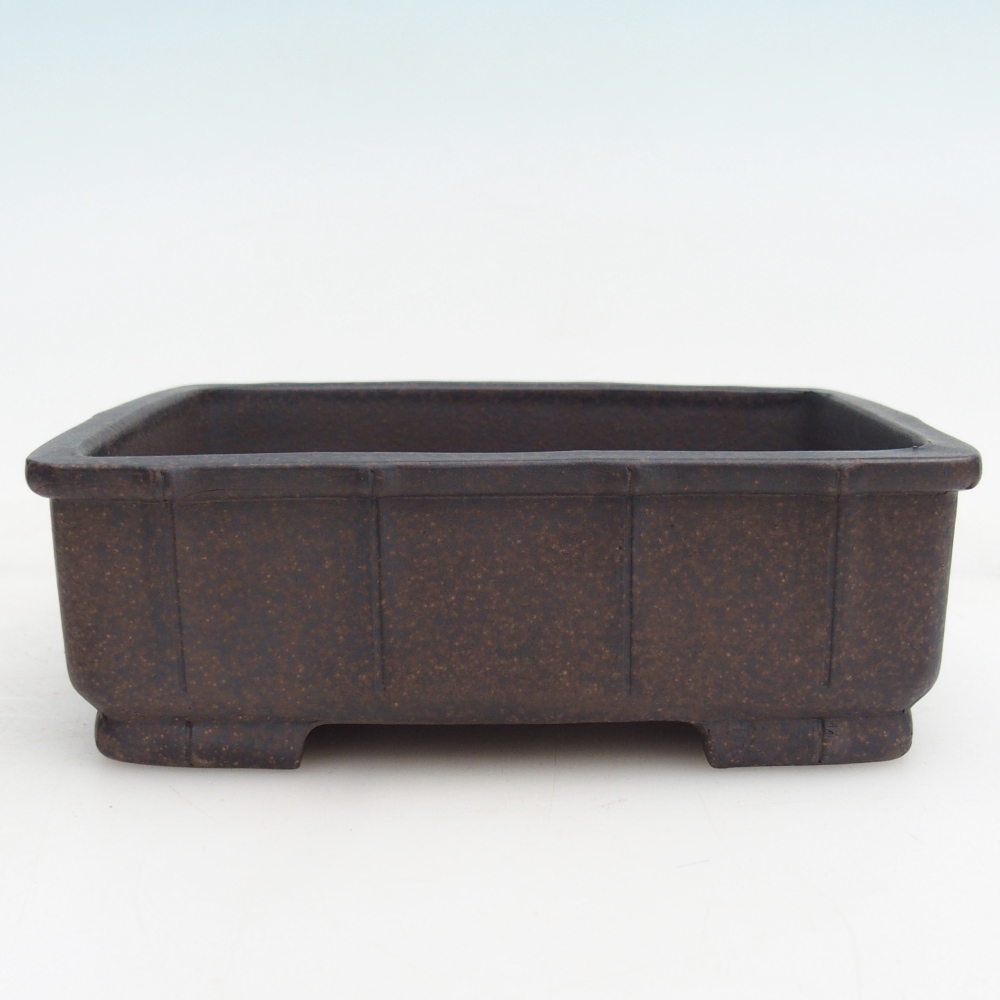 Keramická bonsai miska 15 x 10,5 x 5 cm, barva hnědookrová