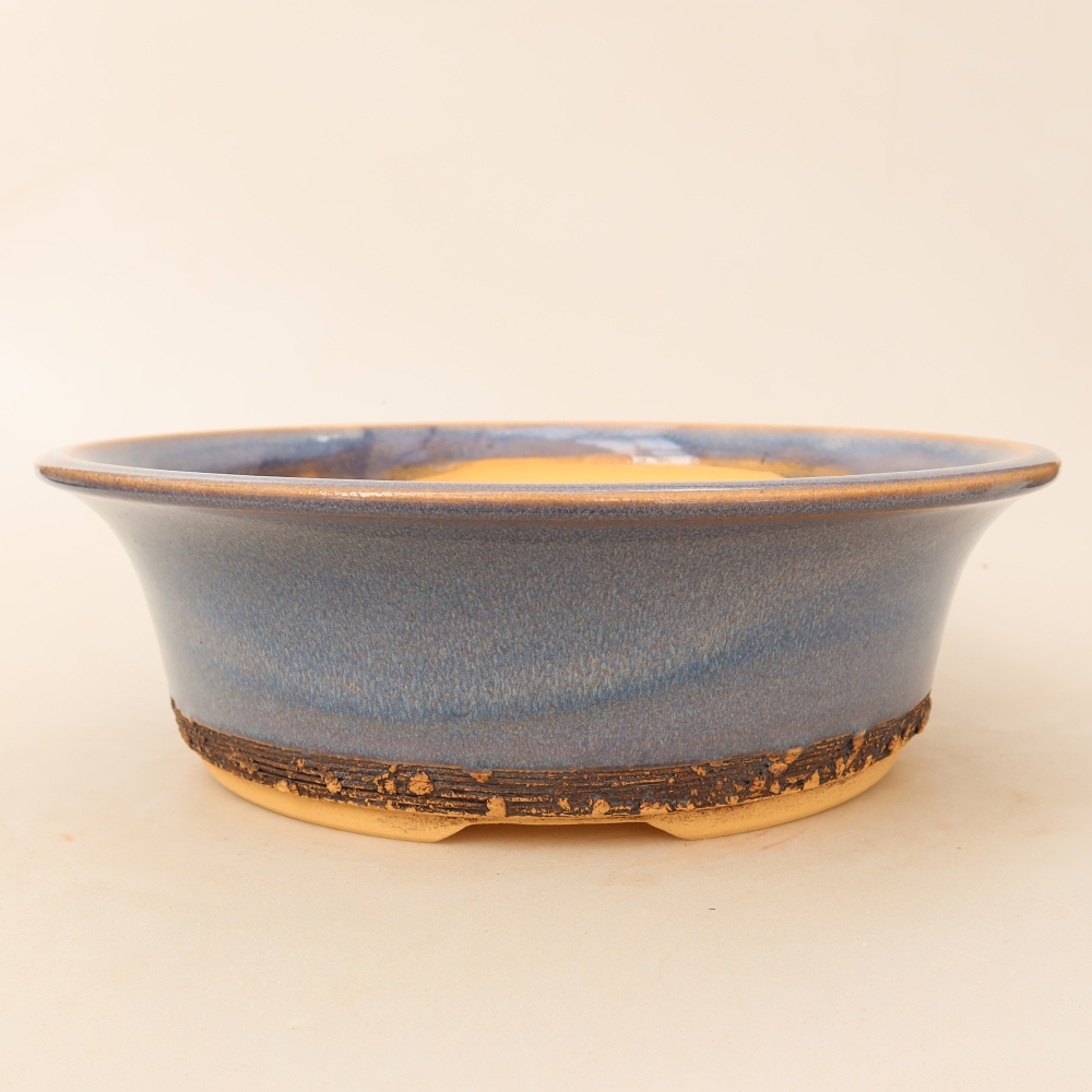 Keramická bonsai miska 26,5 x 26,5 x 8 cm, barva modrá