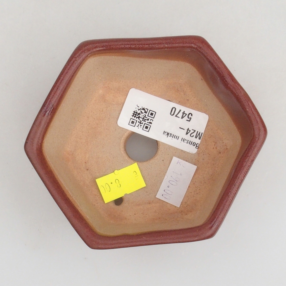 Keramická bonsai miska 9,5 x 9 x 4,5 cm, barva hnědá
