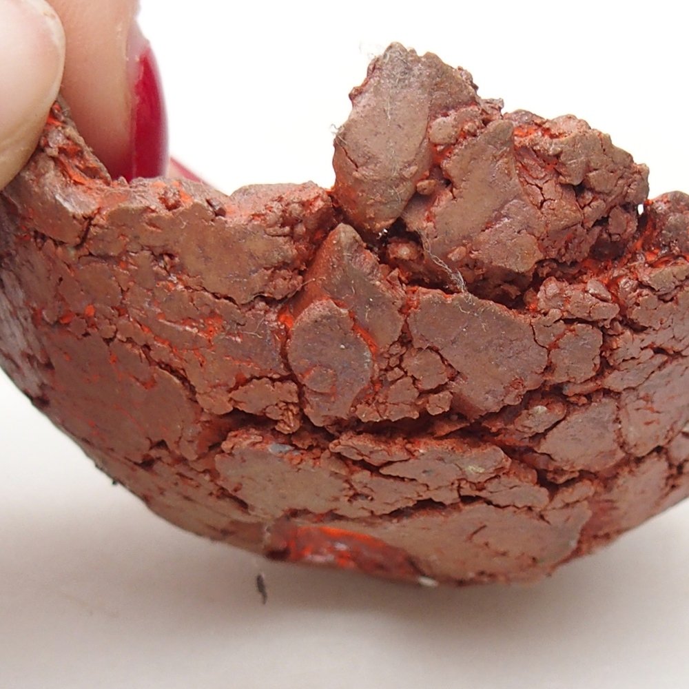 Keramická Skořápka  7 x 7 x 4 cm , barva oranžová
