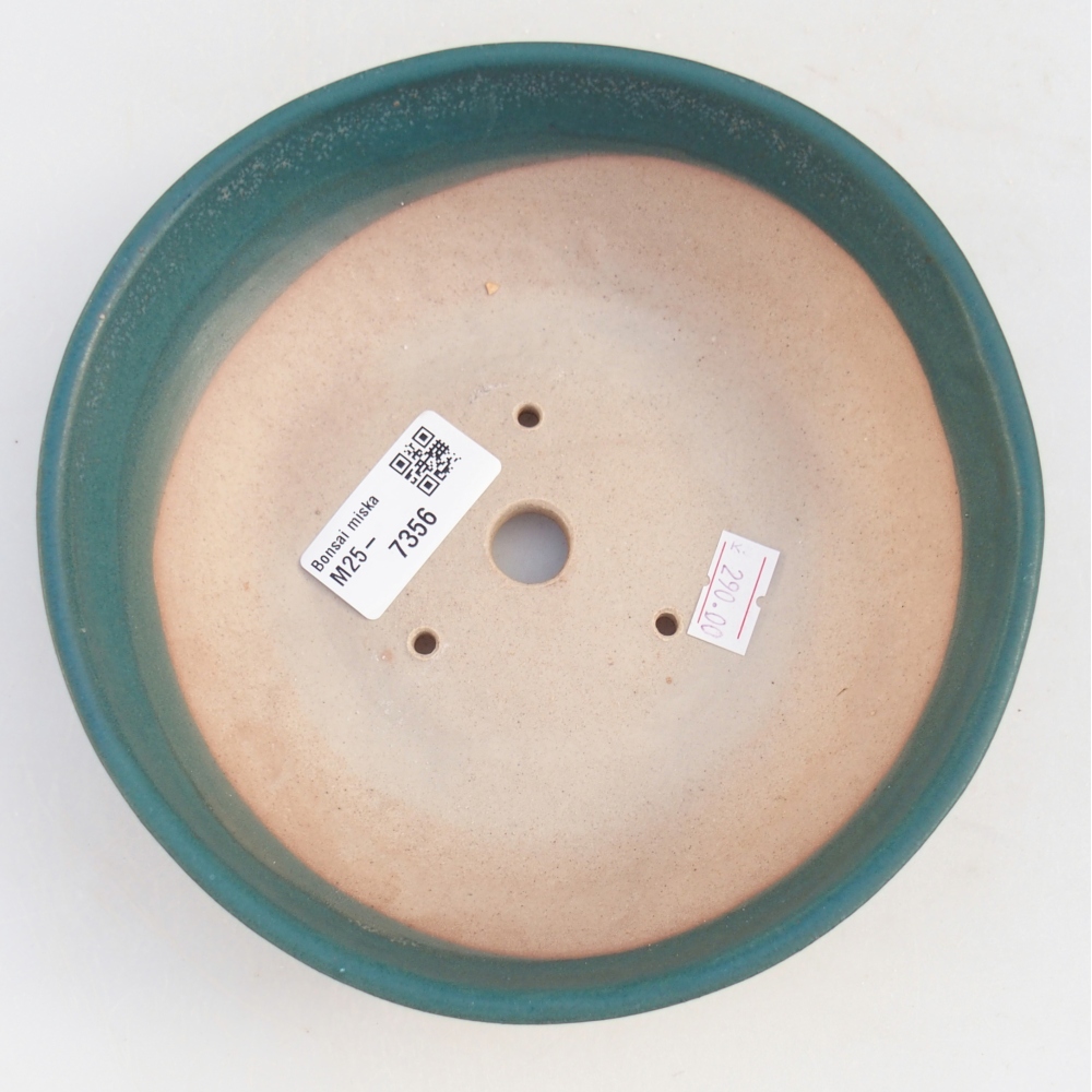Keramická bonsai miska 17,5 x 17,5 x 5 cm, barva modrá